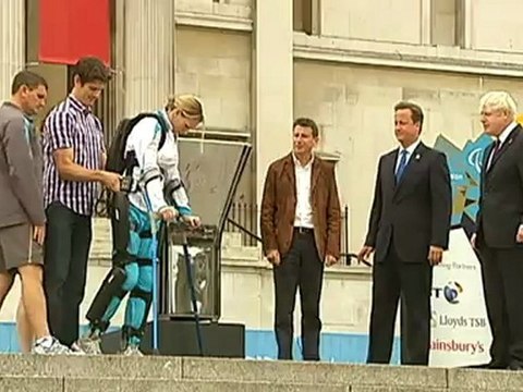 'Bionic woman' lights paralympic cauldron