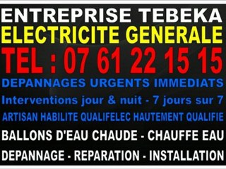 SOS ELECTRICITE - TEL : 0761221515 - PARIS 18 75018