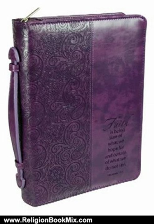 Religion Book Review: Large Purple "Faith" Bible / Book Cover - Hebrews 11:1 by Christian Art Gifts