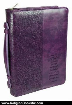 Religion Book Review: Large Purple Faith Bible / Book Cover - Hebrews 11:1 by Christian Art Gifts