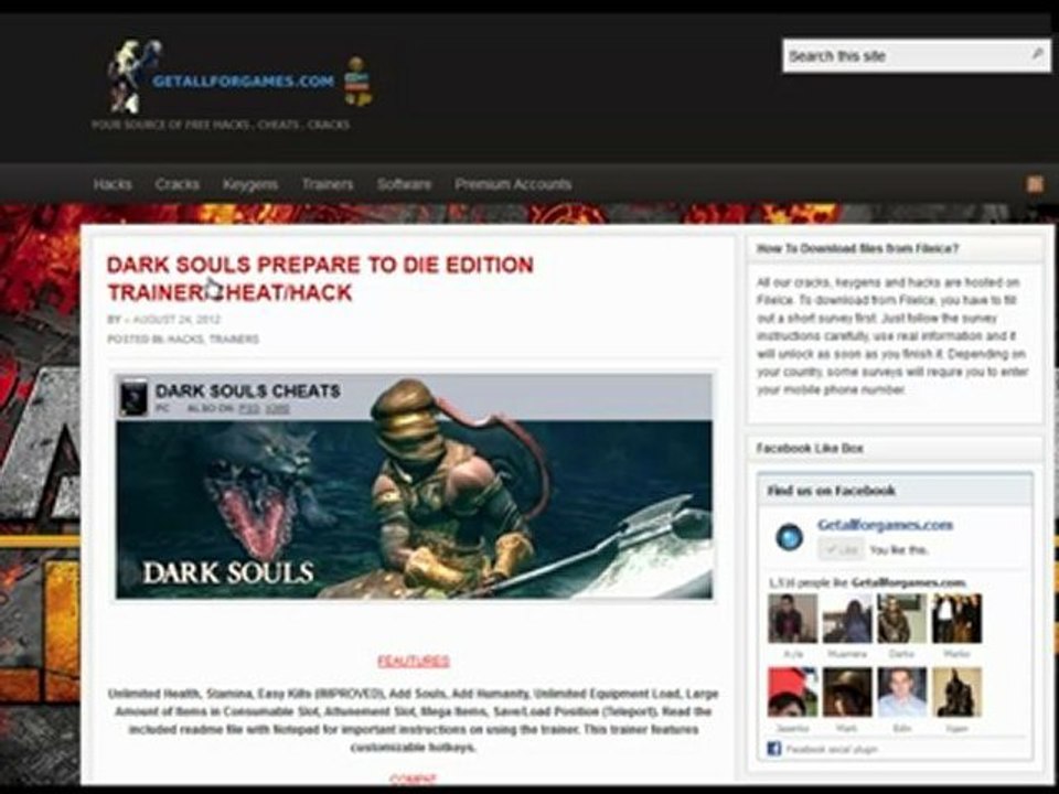 Dark Souls prepare to die edition hack August 25, 2012