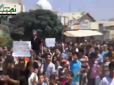 Syria فري برس درعا بلدة نصيب جمعة لا تحزني درعا إن الله معنا 24 8 2012