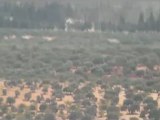 Syria فري برس  إدلب   أريحا   الطائرة المروحية تهبط هبوط إضطراري 25 8 2012