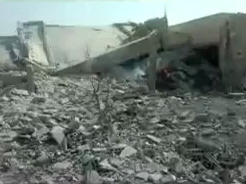 Syria فري برس ادلب جبل الزاوية ابلين آثار القصف بالطيران الحربي على البلدة 25 8 2012