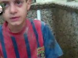 Syria فري برس  حلب  مقابلة مع طفلين قد نجاهما الله من تحت الأنقاض  25-8-2012