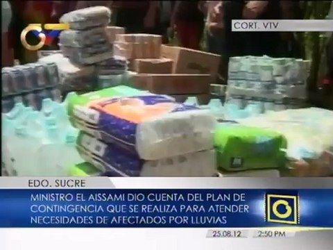Emplean plan de contingencia para atender necesidades de afectados por lluvias en Sucre
