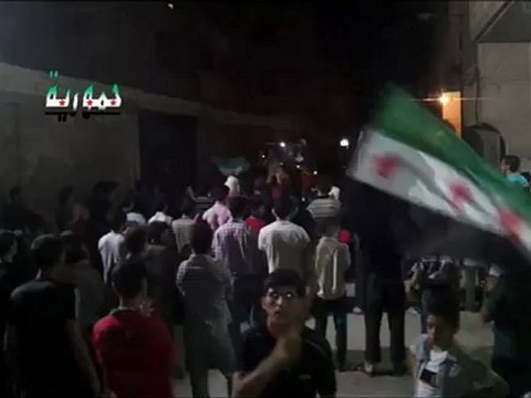 Syria فري برس ريف دمشق _ حمورية _ مظاهرة مسائية 25_8_2012 ج1