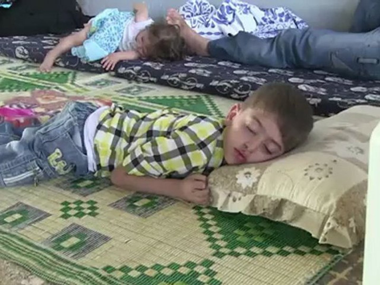 Refugiados en la frontera turca