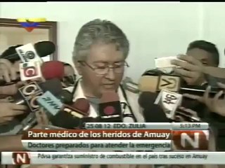 (VÍDEO) Parte médico de los heridos de Amuay en el Hospital Coromoto