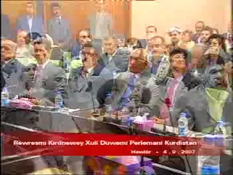 Serok Barzanî li Parlemena Kurdistanê 04.09.2007