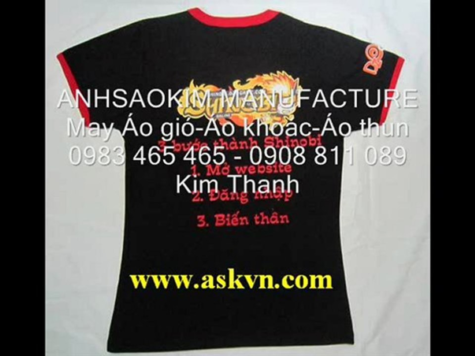 In thêu áo gió quảng cáo,may áo thun sự kiện