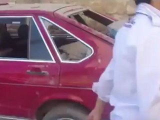 Syria فري برس  حلب سقوط قذيفة على حي قاضي عسكر 26-8-2012