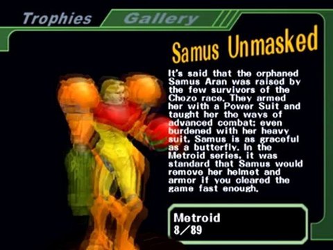 Mario & Yoshi and Samus Unmasked Trophies (unused)