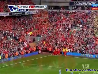 Suarez FreeKick Goal vs Manchester City