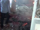 Syria فري برس  درعا حريق داخل مسجد سيدنا ابو بكر الصديق  26-8-2012