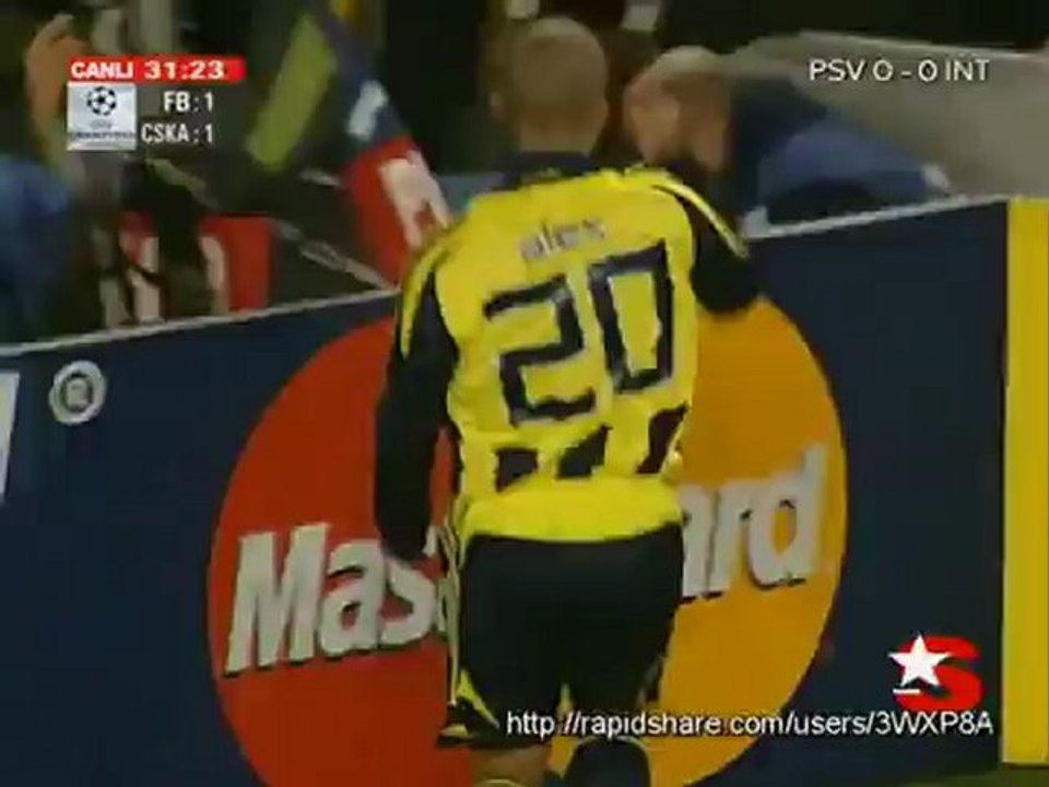 Fenerbahçe CSKA champions league 2007-2008 Alex super goal