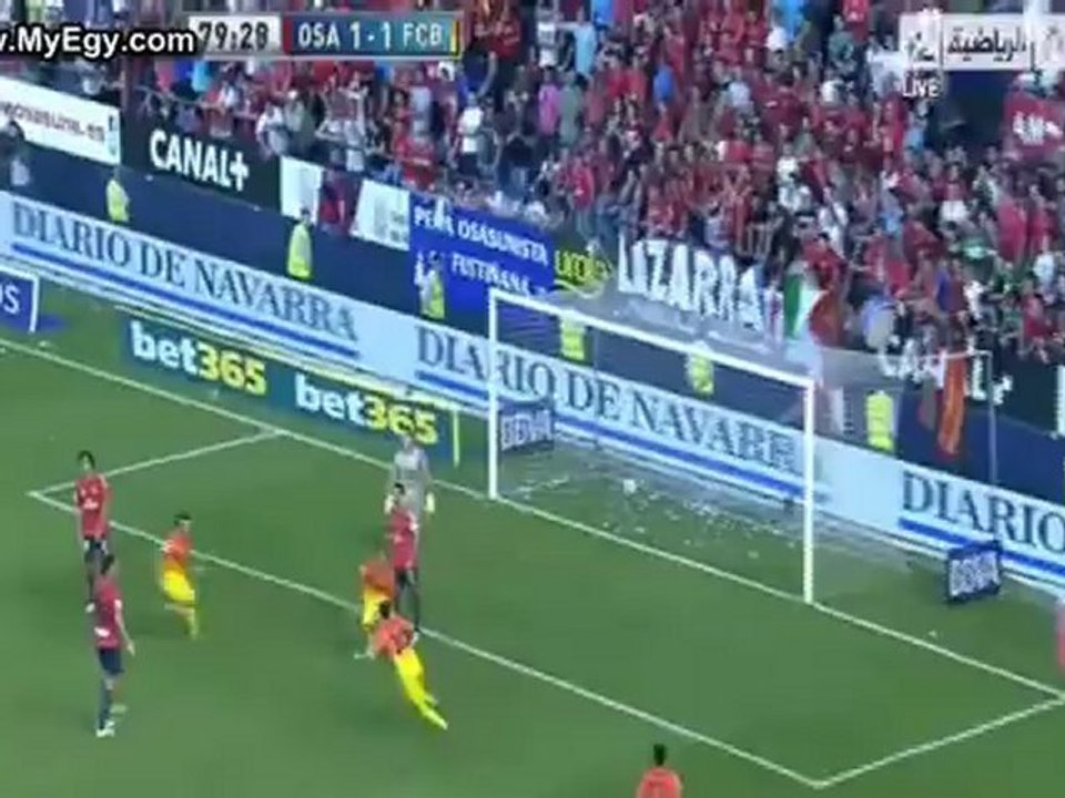 Liga: OSA vs FBC (26-08-2012 ) :  1-0  Joseba  (16'); 1-1 Messi  (75');  Messi 2-1  (79')
