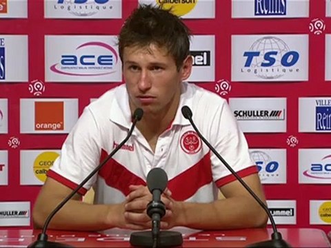 Conférence de presse Stade de Reims - FC Sochaux-Montbéliard : Hubert FOURNIER (SdR) - Eric HELY (FCSM) - saison 2012/2013