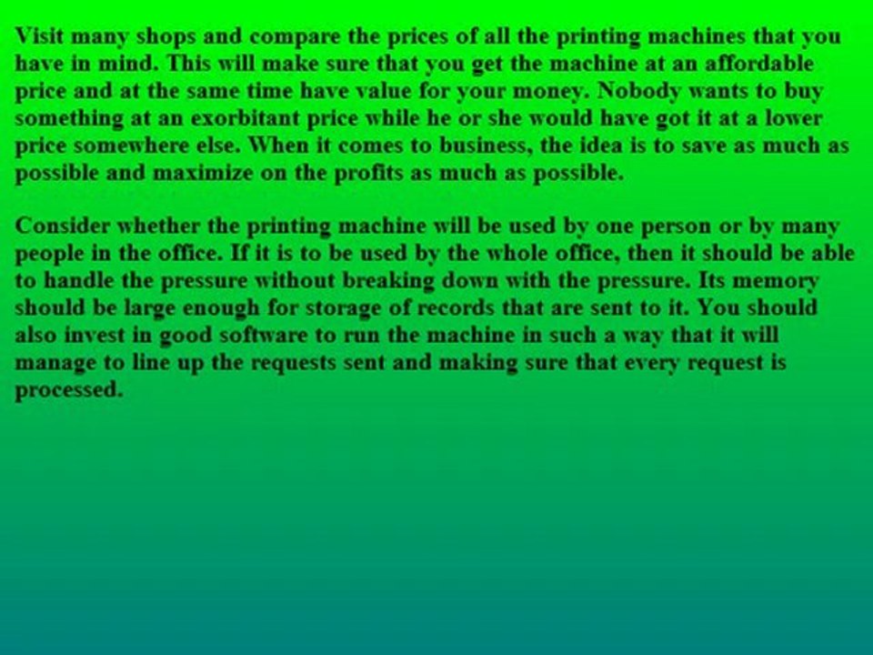 Tips For Choosing An Invoice-Printing Machine