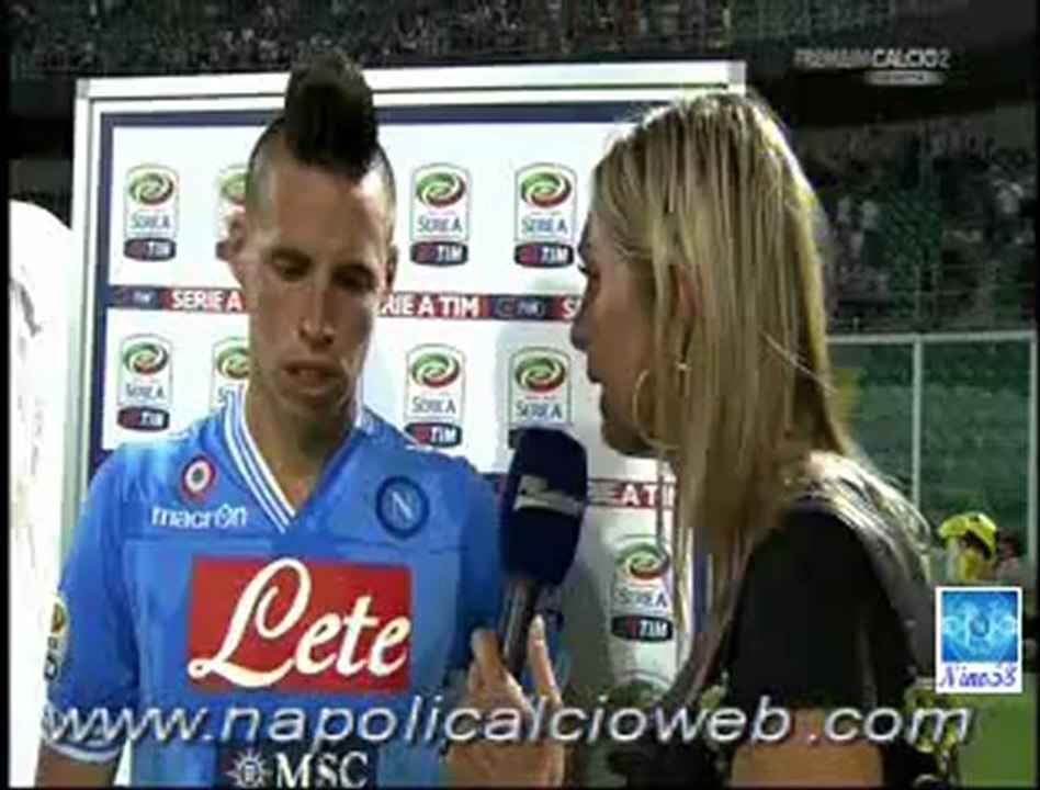 1^ gionata serie A  26-08-2012 Palermo Napoli  0 - 3 Intervista Hamsik Napolicalcioweb.com