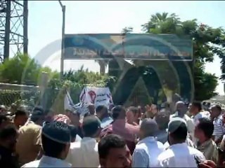 مظاهرات عمال شركة المياة بالفيوم