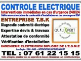 ELECTRICIEN AGREE POUR CONTROLE CONFORMITE - TEL : 0761221515 - PARIS