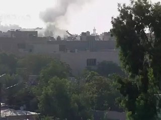 Syria فري برس دمشق جوبر اشتباكات عنيفة من جهة المتحلق الجنوبي 2012_8_27