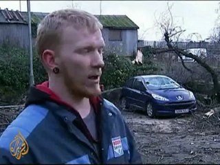 Strong winds pound Scotland