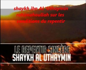 Le repentir sincère {Cheikh Al Utahymin}
