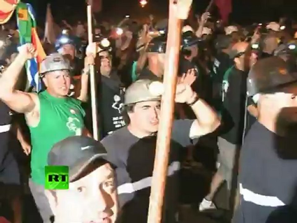 Spain's anti-austerity frontline: Marching miners invade Madrid
