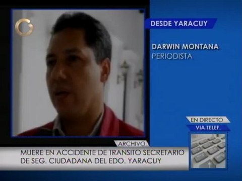 Muere en accidente de tránsito el Secretario de Seguridad Ciudadana de Yaracuy