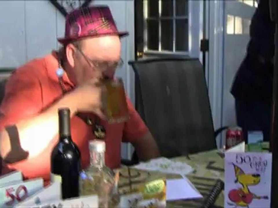 Happy 50th Birthday Lance: Lance opening Gifts