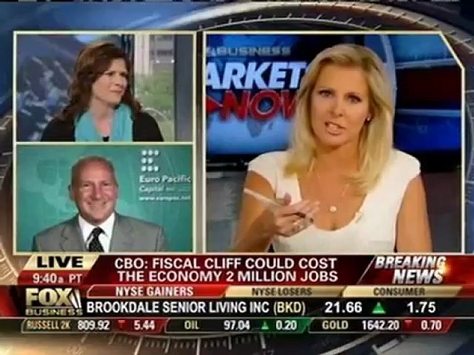 Peter Schiff vs Erica Payne on FOX Business, "You Moron"