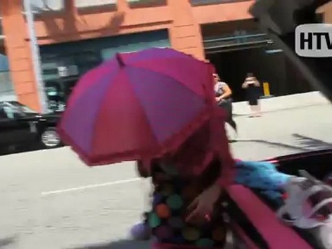 Pink Corvette: Angelyne, Los Angeles Billboard Queen Spotted In Beverly Hills.