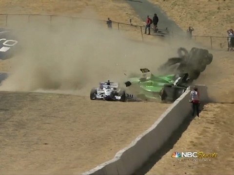 Indycar Sonoma 2012 Huge crash Newgarden Bourdais