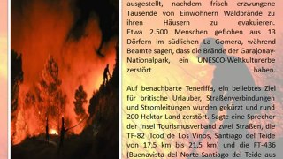 Bradley Versionen Auswärtiges Amt Warnung über spanischen Waldbränden