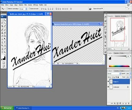 XanderHuit ~ Tutoriel Transformation Dune Photo en Dessin Avec Photoshop CS3 Extented [HD]