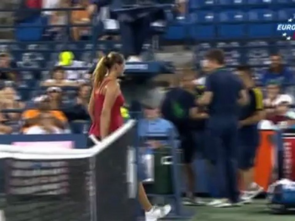 Tennis. 2012.08.27. US Open 2012. 1st round. Victoria Azarenka (BLR) - Alexandra Panova (RUS). Eurosport. [rgfootball.net]