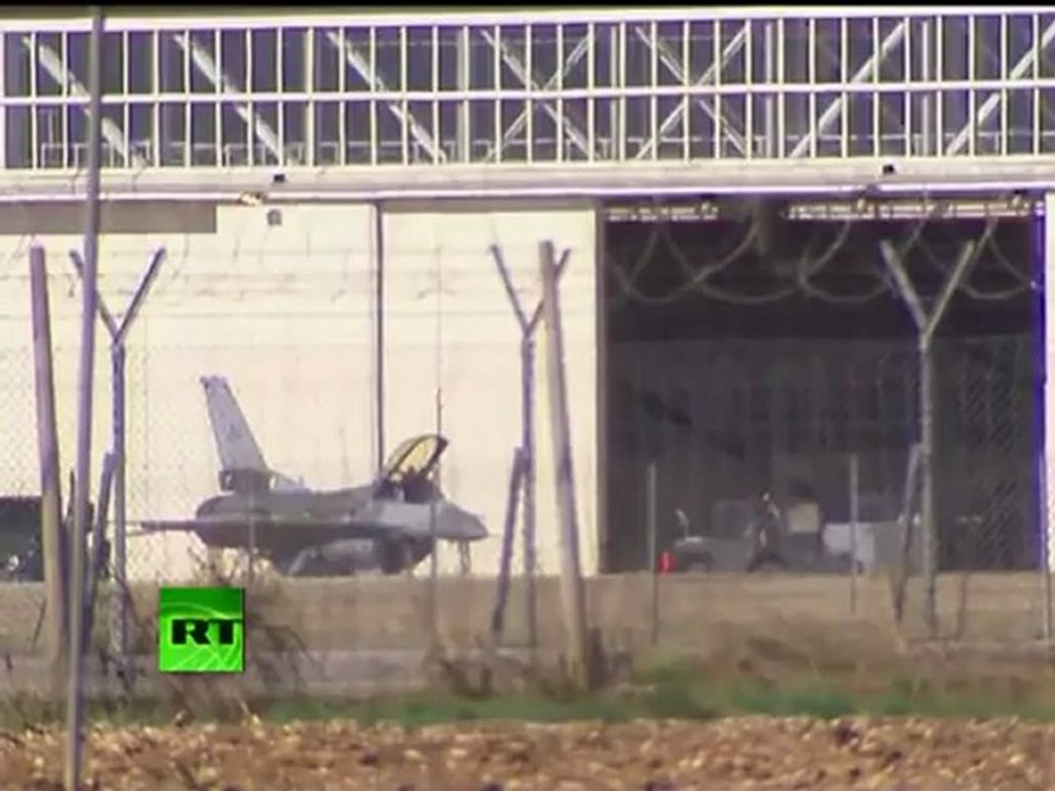 Heading for Libya: Video of jets loaded with weapons at US military base