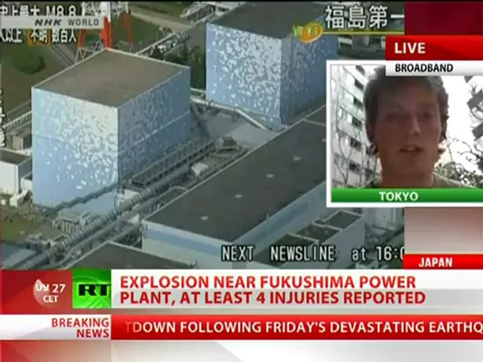Explosion at Japan's Fukushima nuclear plant, at least 4 injured
