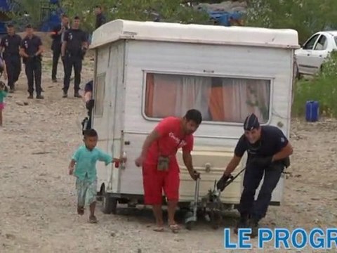 Expulsion d'un camp de Roms à Saint-Priest dans le Rhône