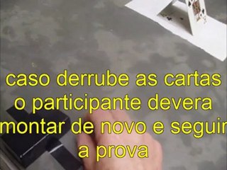 Prova da casinha de cartas