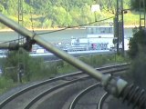 Züge und Schiffe bei Assmannshausen, MRCE 185, Nordcargo Re474, 2x BR151, 2x 427, 2x 428