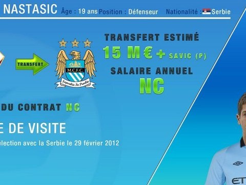 Manchester City recrute Nastasic