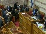 Greek parliament approves austerity cutbacks