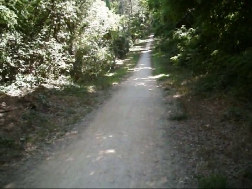 Test de vitesse atteinte en descente sans pédaler.wmv