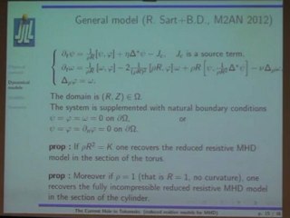 Current Hole instability and reduced resistive MH models in Tokamaks
