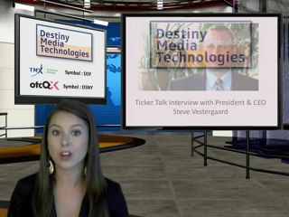 Destiny Media Technologies Inc. (DSNY: BB) Video News Alert