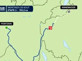 Tour de l'avenir 2012 : tracé étape 3 - Pont d'Ain / Annemasse
