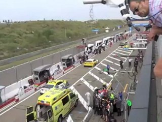 Ralf Schumacher pit lane accident at Zandvoort 2012 DTM